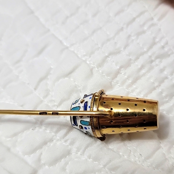 Cloisonne Enamel tea strainer MCM Russian - Picture 2 of 12